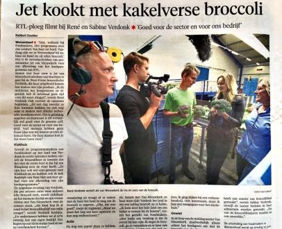 krantenartikel jet kookt met kakelverse broccoli